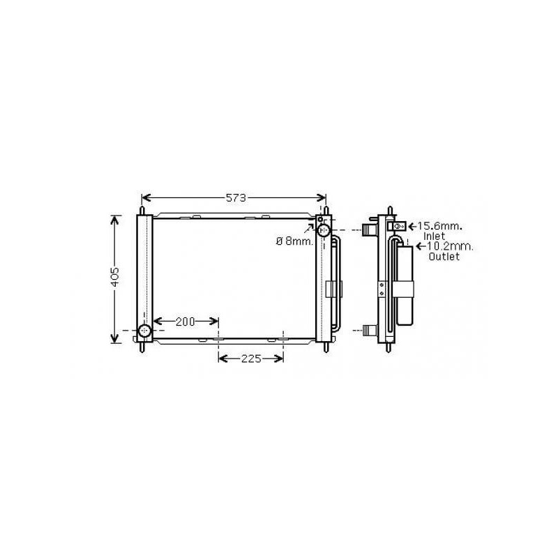 Radiateur De Climatisation Pour Renault Twingo 2 Phase 2 1.2i - Occasion Bon état - Garantie 3 Mois