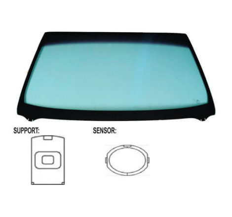 Pare-brise avant teinté vert acoustique athermique pour capteur Renault Koleos 1 2008-2016