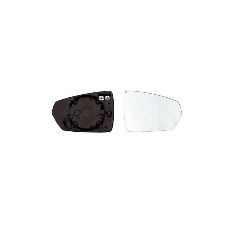 TarosTrade Glace De Rétroviseur Chauffant Droit - Compatible Renault Scenic 2009-2016