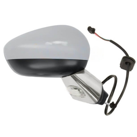 Rétroviseur électrique droit à peindre base chromée avec sonde Citroen C3 2 2009-2016