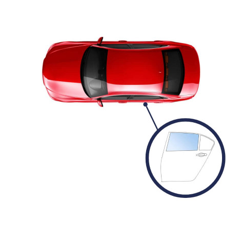 Vitre de porte latérale arrière gauche teintée verte Seat Toledo 2 1999-2004