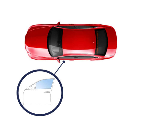 Vitre de porte latérale avant gauche teintée verte Seat Toledo 2 1999-2004