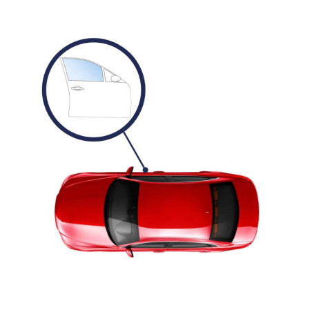 Vitre latérale porte avant droite teintée verte 3 portes Renault Clio 3 2005-2012