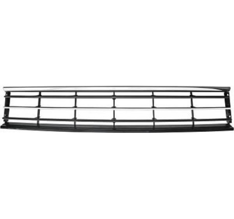 Grille de pare-choc avant centrale noire 2baguettes chromées Volkswagen Passat B7 Highline 2010-2014