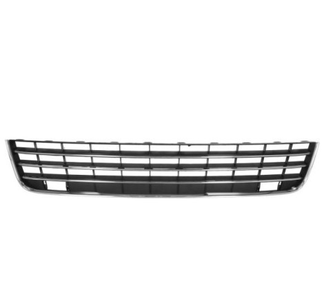 Grille de pare-choc avant centrale supérieure noire avec trous radars Volkswagen Touareg 2 phase 1 2010-2014