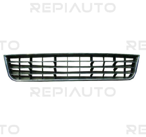 Grille de pare-choc avant centrale noire avec moulure chromée Audi A6 2 (4B2-C5/4B5-C5) phase 2 2001-2004