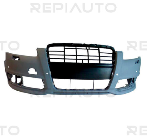 Pare-choc avant à peindre avec trous lave-phares et radars Audi A6 2 (4F2-C6/4F5-C6) phase 2 2008-2011