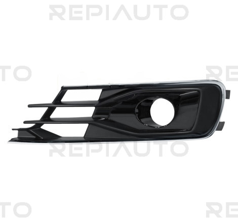 Grille de pare-choc avant gauche noire contour chromé trou anti-brouillard Audi A6 4 (4G2-C7-4GC/4G5-C7-4GD) phase 2 2014-2018