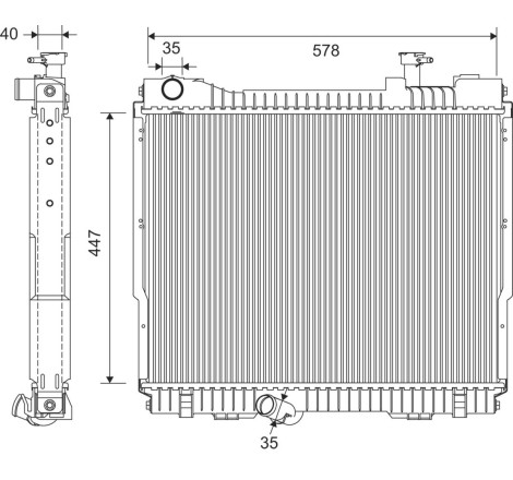 Radiateur diesel 2.5 DCI Nissan Cabstar depuis 2007