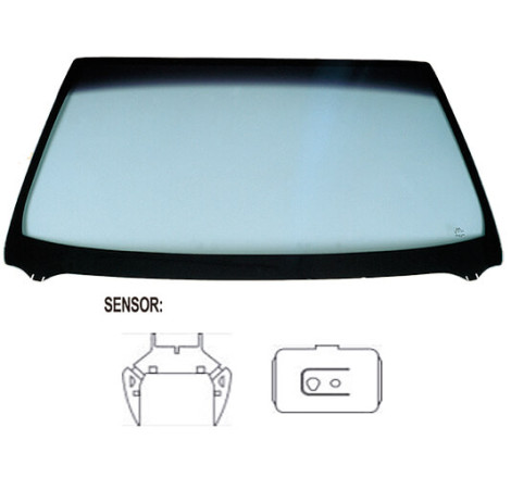 Pare-brise avant teinté vert bande grise pour capteur modifié Mercedes Classe C W203 2000-2006