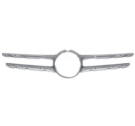 Moulure grille de calandre avant argentée pour caméra Mercedes Classe C W205 phase 1 2014-2018