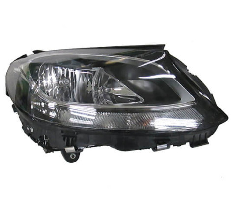 Phare avant gauche H7/H7 avec feu de jour Led base noire Mercedes Classe C W205 phase 1 2014-2018