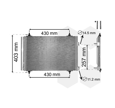 Condenseur de climatisation Citroen C4 Picasso 2007-2013