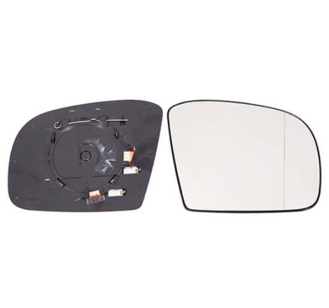 Verre de rétroviseur droit chauffant asphérique avec support Mercedes Classe M (W164) phase 1 2005-2008