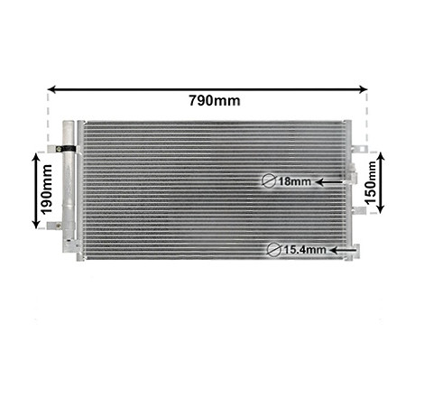 Condenseur de climatisation avec bouteille Audi A6 4 (4G2-C7-4GC/4G5-C7-4GD) phase 2 2014-2018