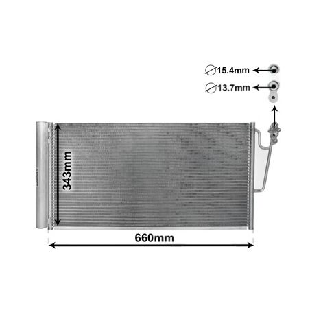 Condenseur de climatisation avec bouteille Mini Countryman R60 2010-2017