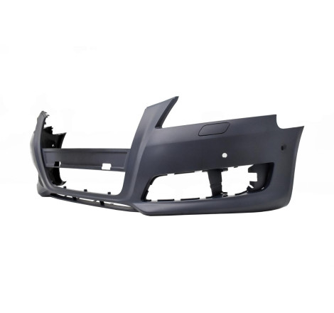 Pare-choc avant à peindre avec 4 trous radars lave-phares Audi A3 et A3 Sportback 8P phase 3 2008-2012
