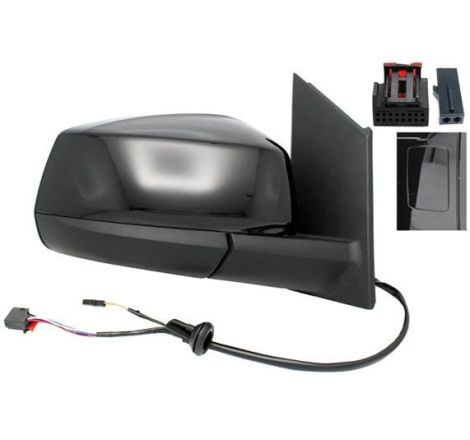 Rétroviseur rabattable électriquement droit noir brillant chauffant side Volkswagen Caddy 5 (SB-SK) depuis 2021