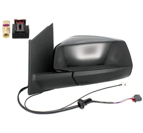 Rétroviseur rabattable électriquement gauche noir brillant chauffant avec antenne Volkswagen Caddy 5 (SB-SK) depuis 2021