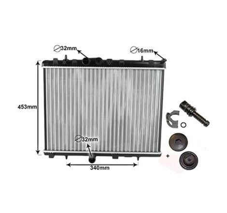 Radiateur moteur 1.4i VTi / 1.6i Vti AT/1.6i THP MT/AT / 1.4 HDi / e-HDi AT/1.6 e-Hdi Peugeot 208 1 2012-2019