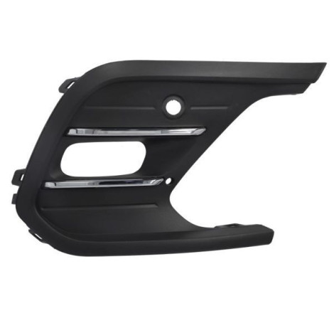 Grille de pare-choc avant droite noire et chromée avec trou anti-brouillard Volkswagen Polo 6 phase 2 depuis 2021