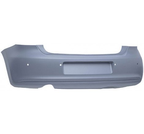 Pare chocs arrière VOLKSWAGEN POLO V phase 1, 2009-2014, grande découpe, trous radar, Neuf à peindre.
