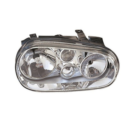 Phare avant droit VOLKSWAGEN GOLF 4 H7+H1 fond chrome de 1997 a 2003
