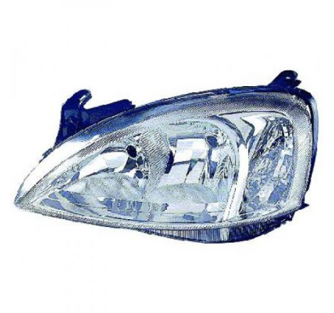 Phare Optique avant droit OPEL CORSA C phase 1, 2001-2002, H7+H7, électrique, (type Valeo), .