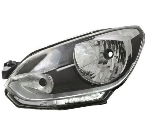 Phare avant gauche noir et chromé H4 Volkswagen Up phase 1 2012-2016