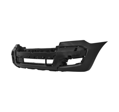 Pare-choc avant noir lisse à peindre avec trous anti-brouillards Limited-Wildtrak Ford Ranger 2016-2018