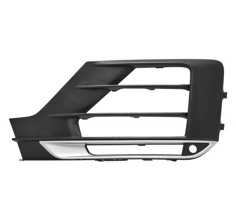 Grille de pare-choc avant gauche noire et chromée avec trou radar Audi Q2 (GA) phase 1 2016-2020