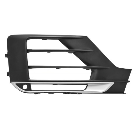 Grille de pare-choc avant droite noire et chromée avec trou radar Audi Q2 (GA) phase 1 2016-2020