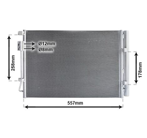 Condenseur de climatisation 1.2 MPi / 1.4 MPi Hyundai I20 2 2015-2020