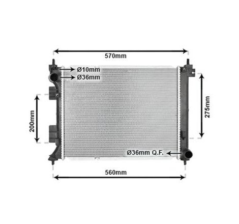 Radiateur de refroidissement moteur 1.0 T-GDi Hyundai I20 2 2015-2020