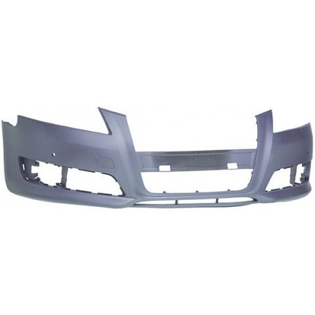 Pare-choc avant à peindre avec trous pour radars Audi A3 et A3 Sportback 8P phase 3 2008-2012