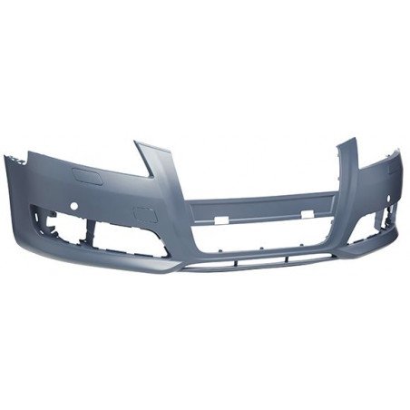 Pare-choc avant à peindre avec trous lave-phares et radars Audi A3 et A3 Sportback 8P phase 3 2008-2012
