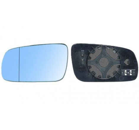Verre de rétroviseur bleu gauche chauffant asphérique grand modèle Seat Ibiza 2 1999-2002