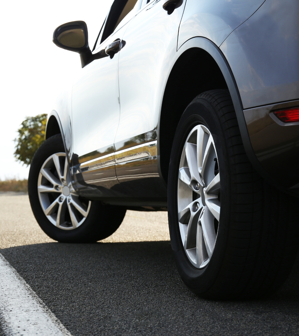 Vue rapprochée d'une aile de voiture