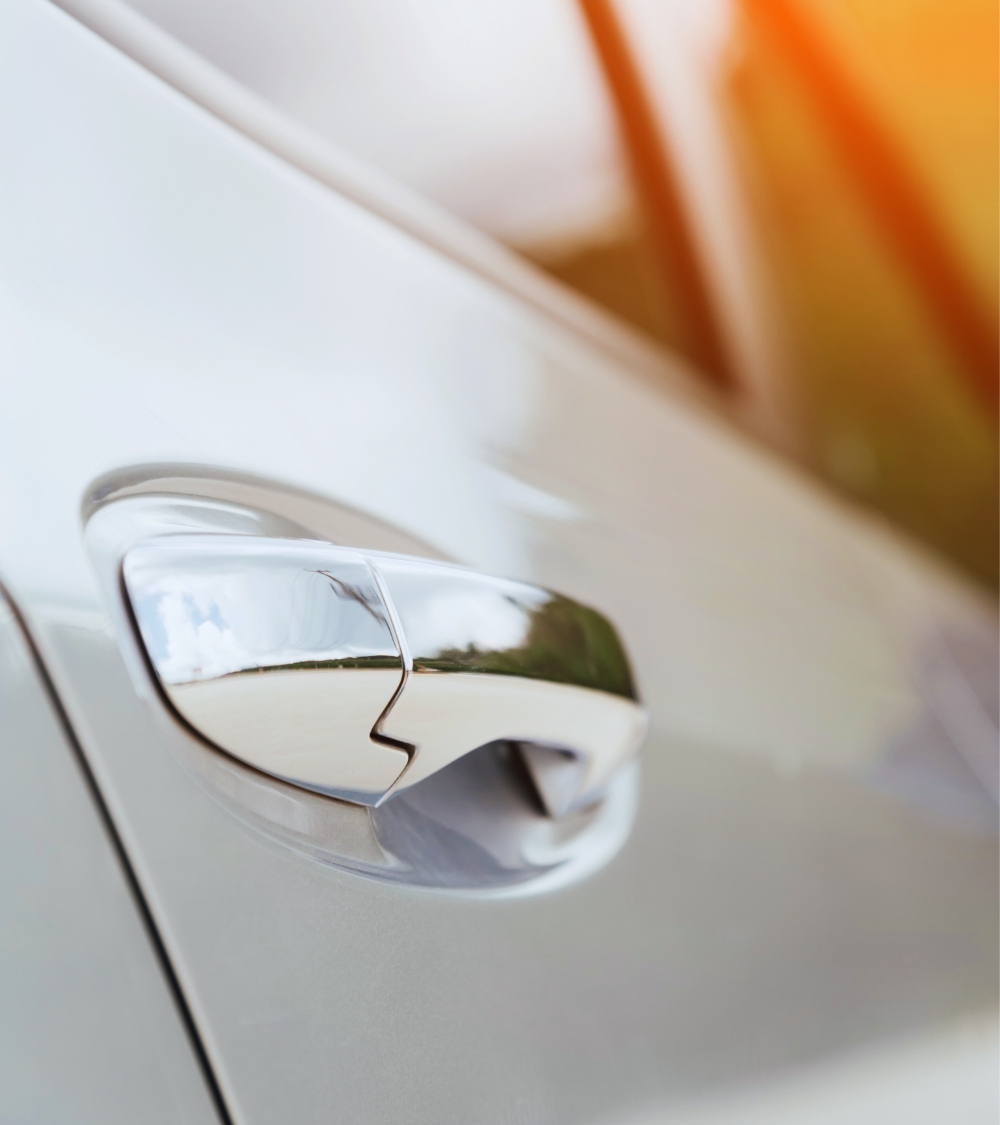 Poignée de porte automobile blanche, pièce de carrosserie extérieure